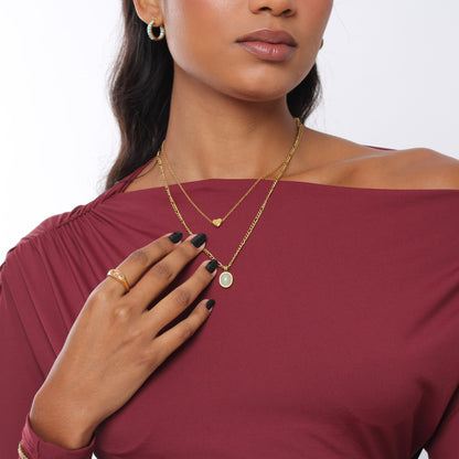 Colar Amazonite - Banho em Ouro 18K