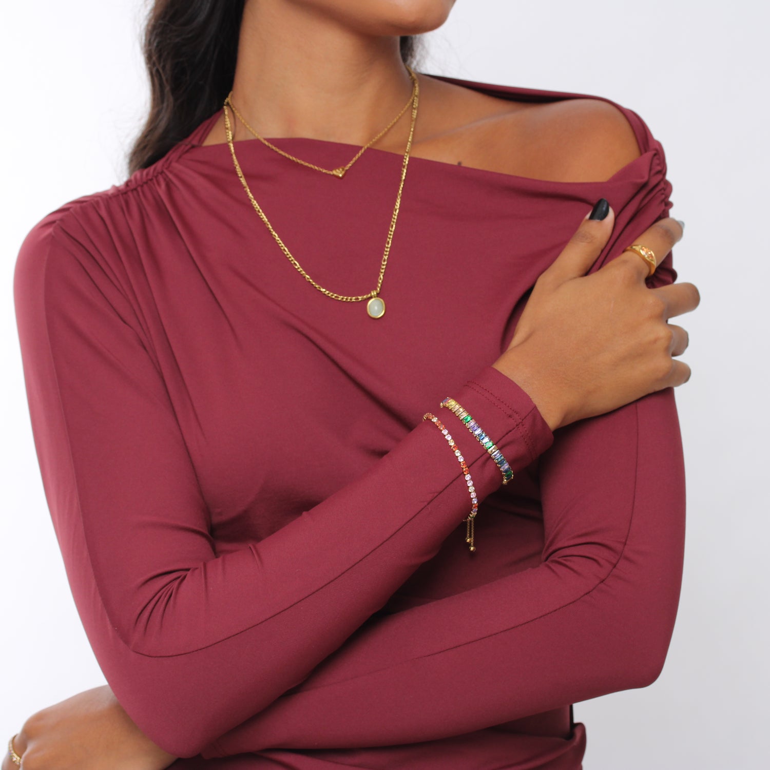Bracelete Riviera Rainbow - Banho em Ouro 18K