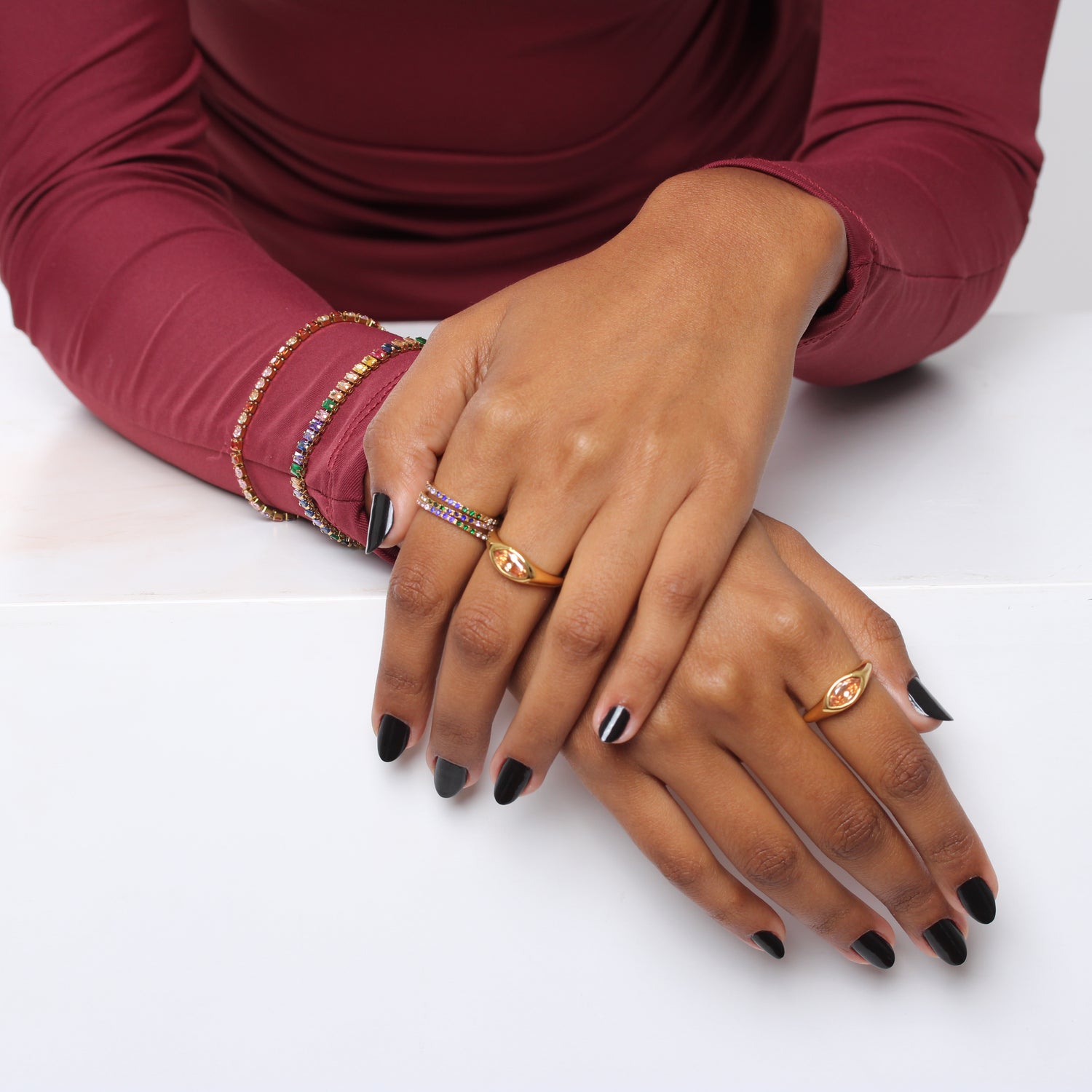 Anel Rainbow - Banho em Ouro 18K