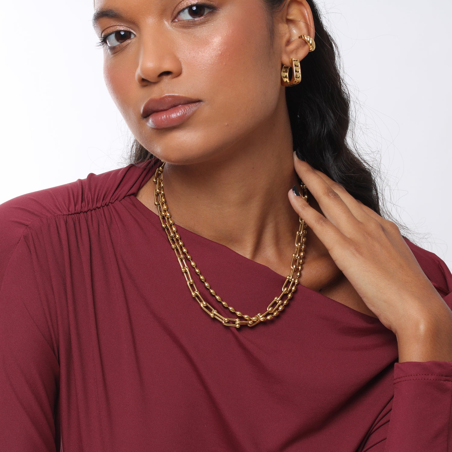 Colar Golden Beeds - Banho em Ouro 18K
