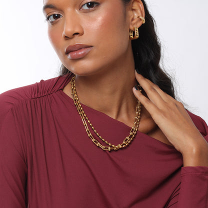 Colar Golden Beeds - Banho em Ouro 18K