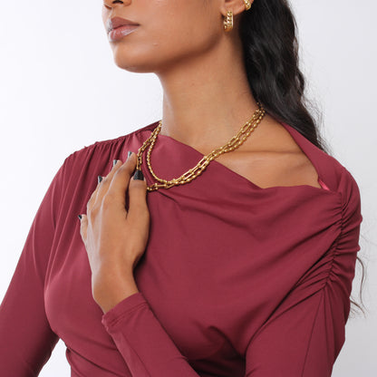 Colar Golden Beeds - Banho em Ouro 18K