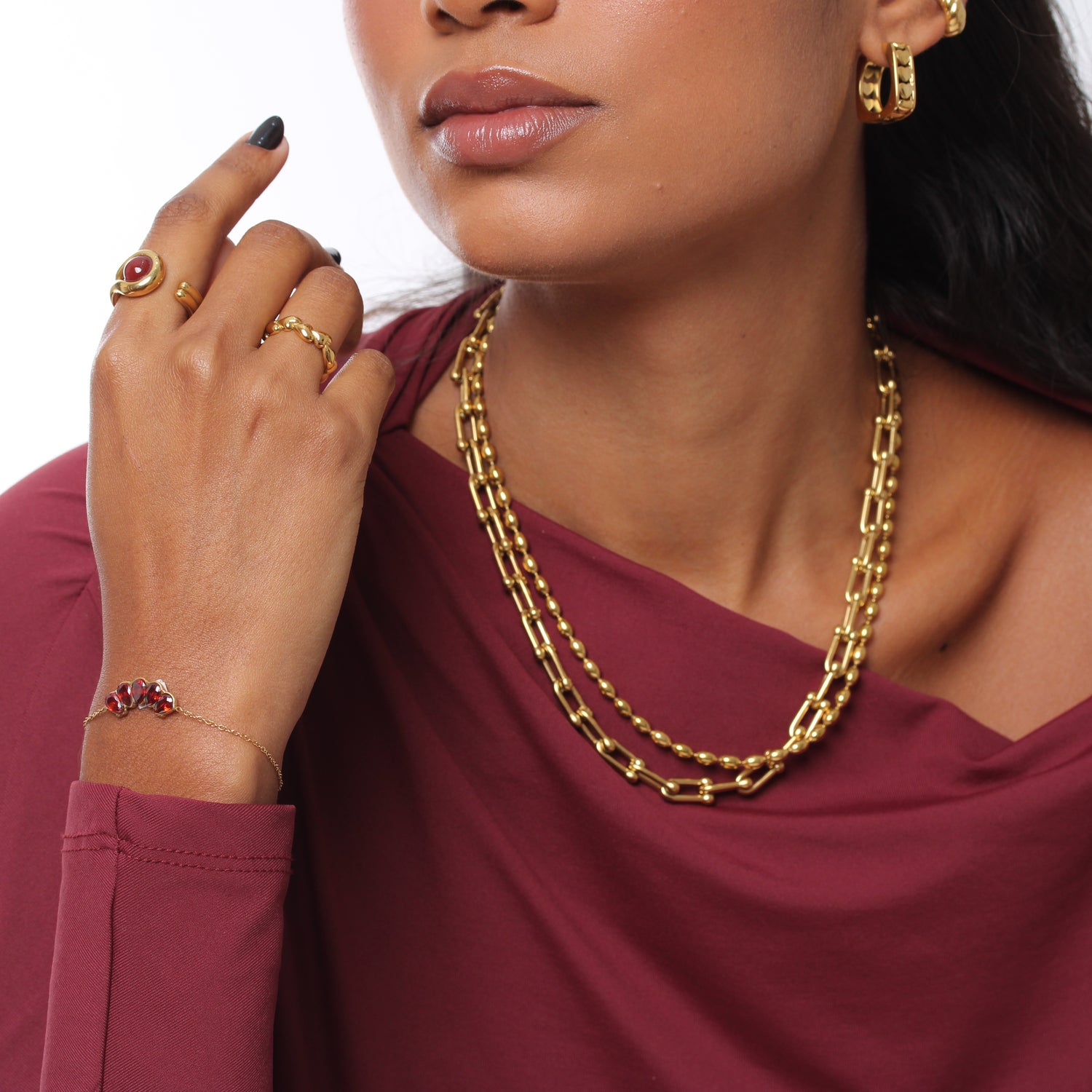 Colar Golden Beeds - Banho em Ouro 18K