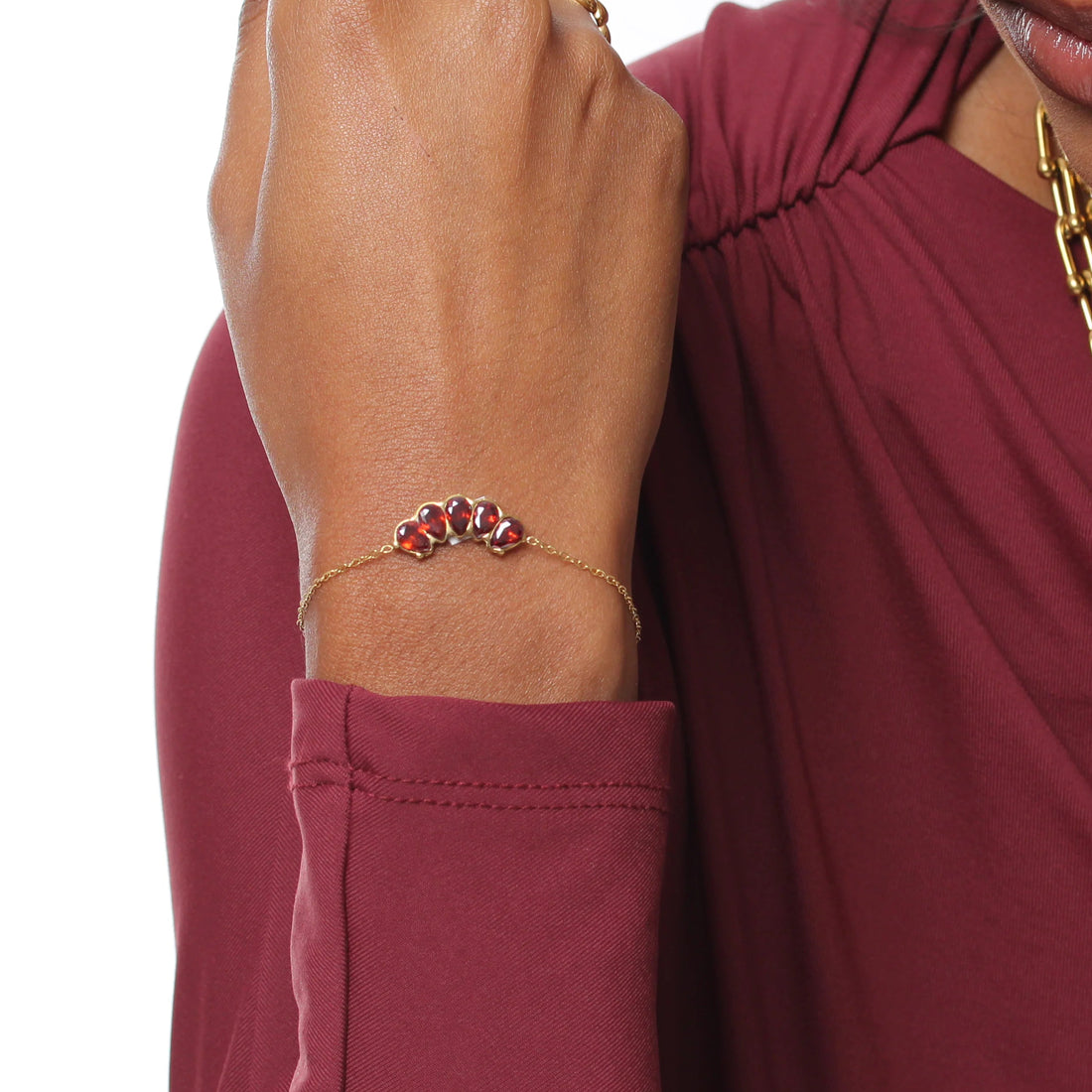 Pulseira Cherry - Banho em Ouro 18K