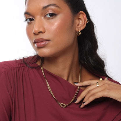 Colar Double Knot - Banho em Ouro 18K