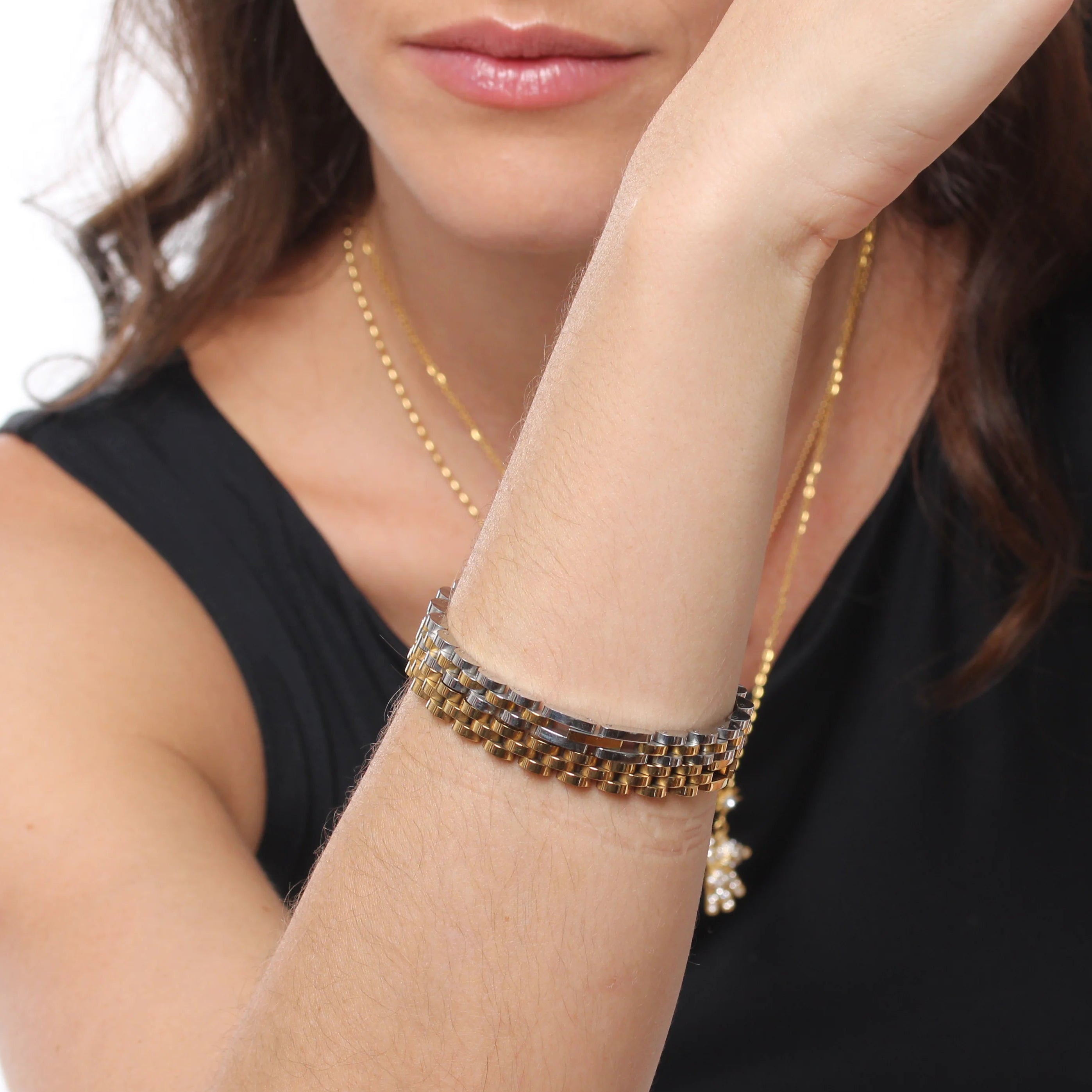 Pulseira Watch Band - Banho em Ouro 18K