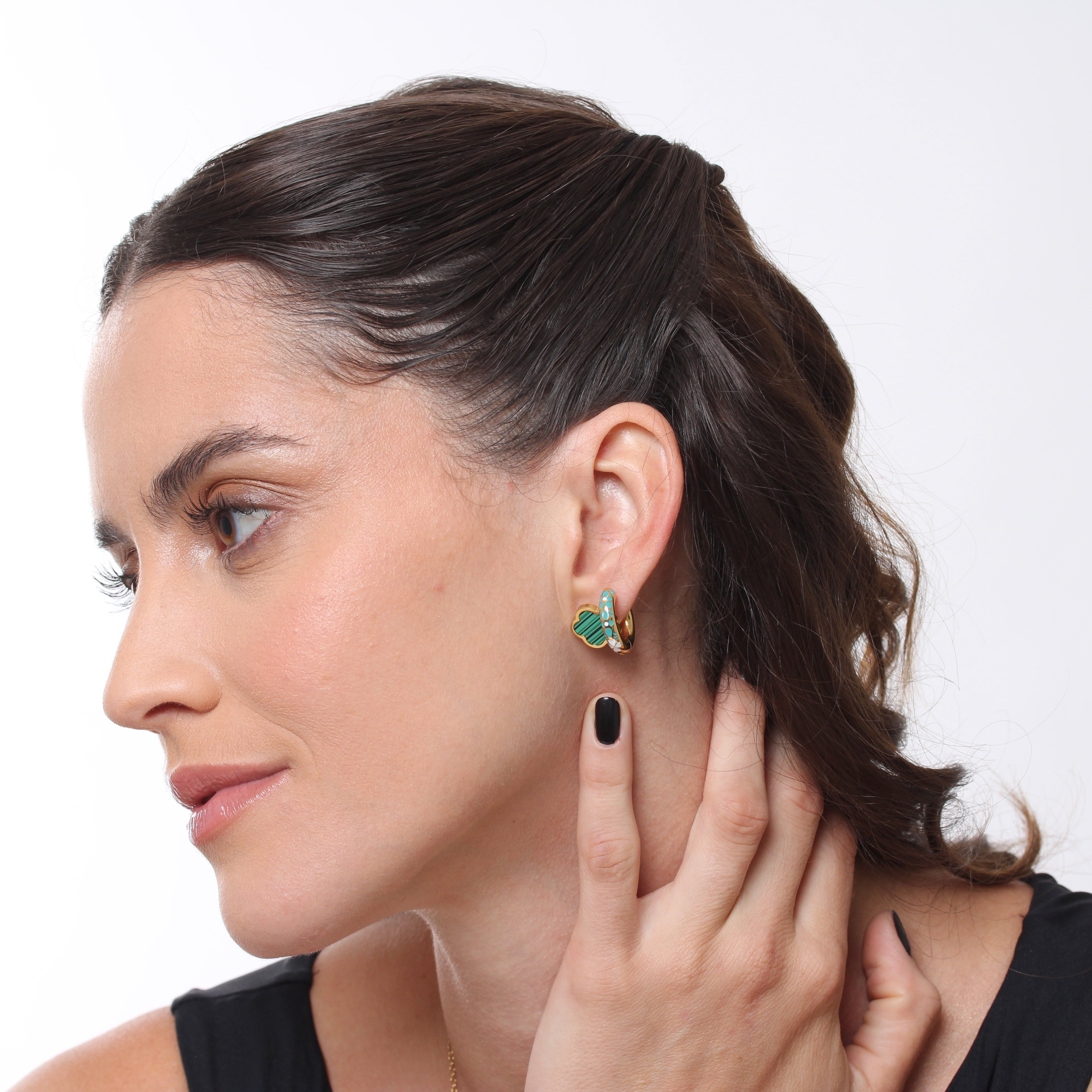 Brinco Trevo - Banho em Ouro 18K