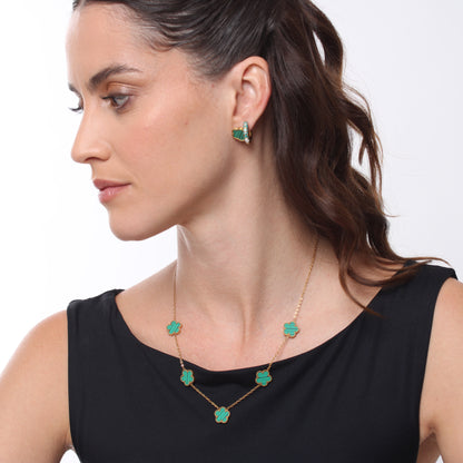 Colar 5 Trevos - Banho em Ouro 18K