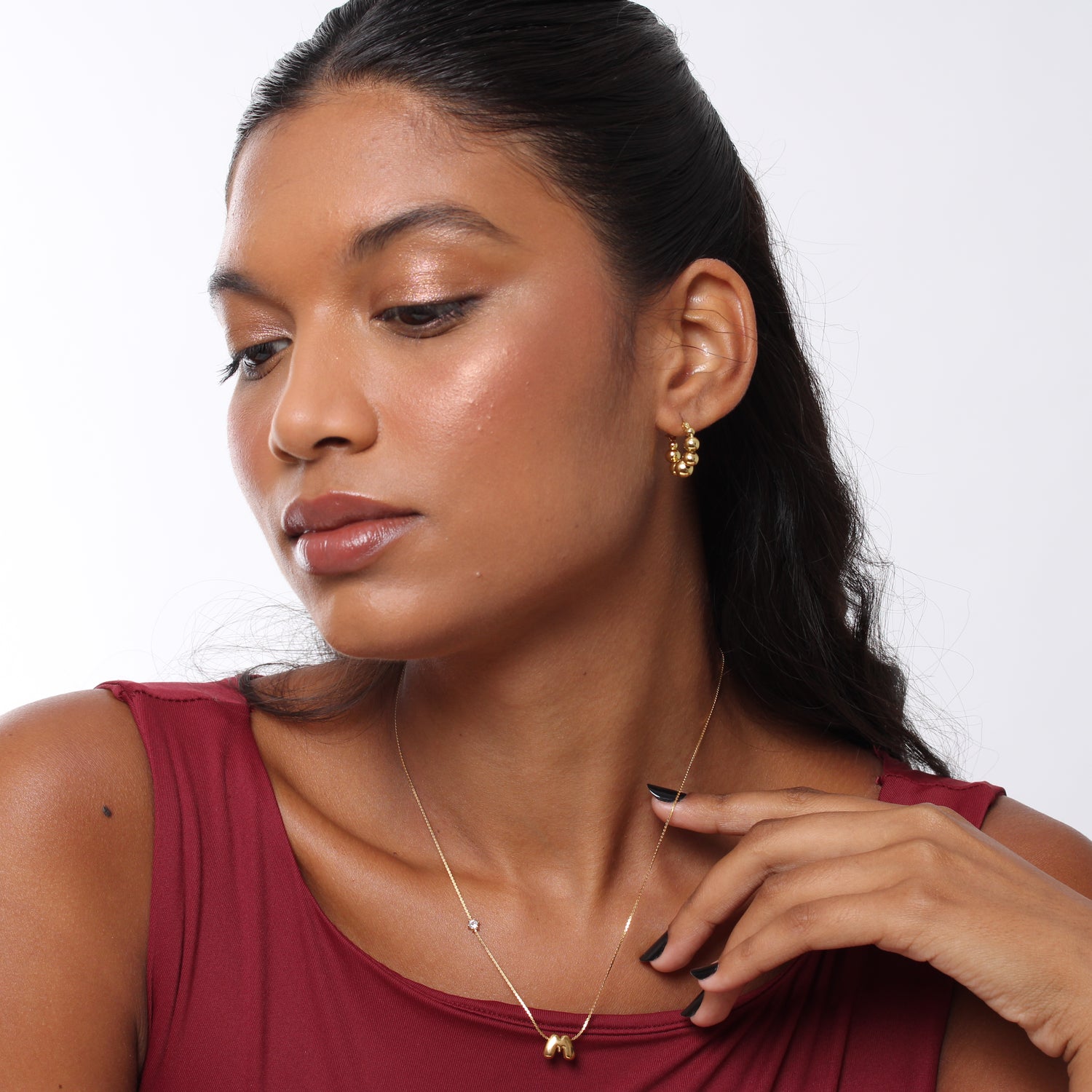 Colar Initialz Bubble - Banho em Ouro 18K