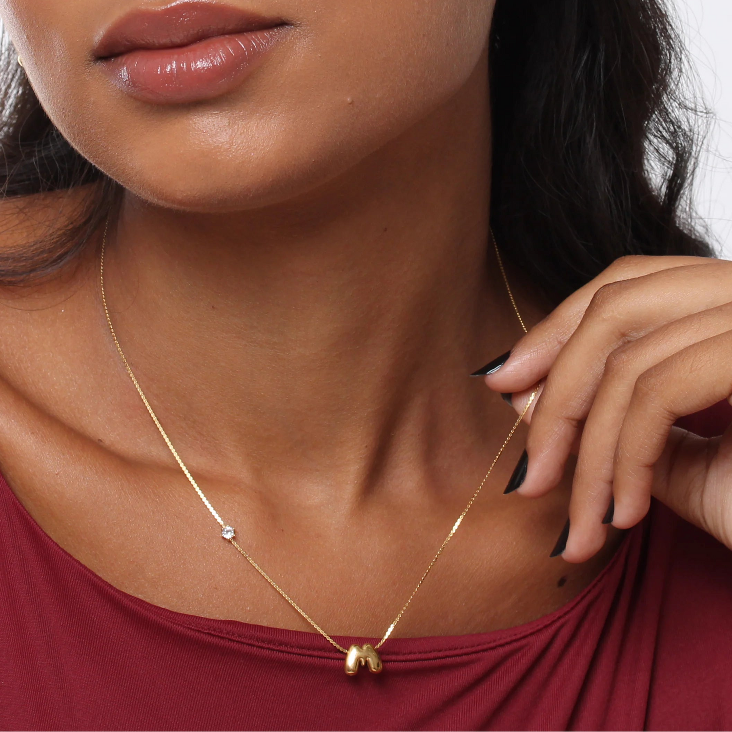 Colar Initialz Bubble - Banho em Ouro 18K