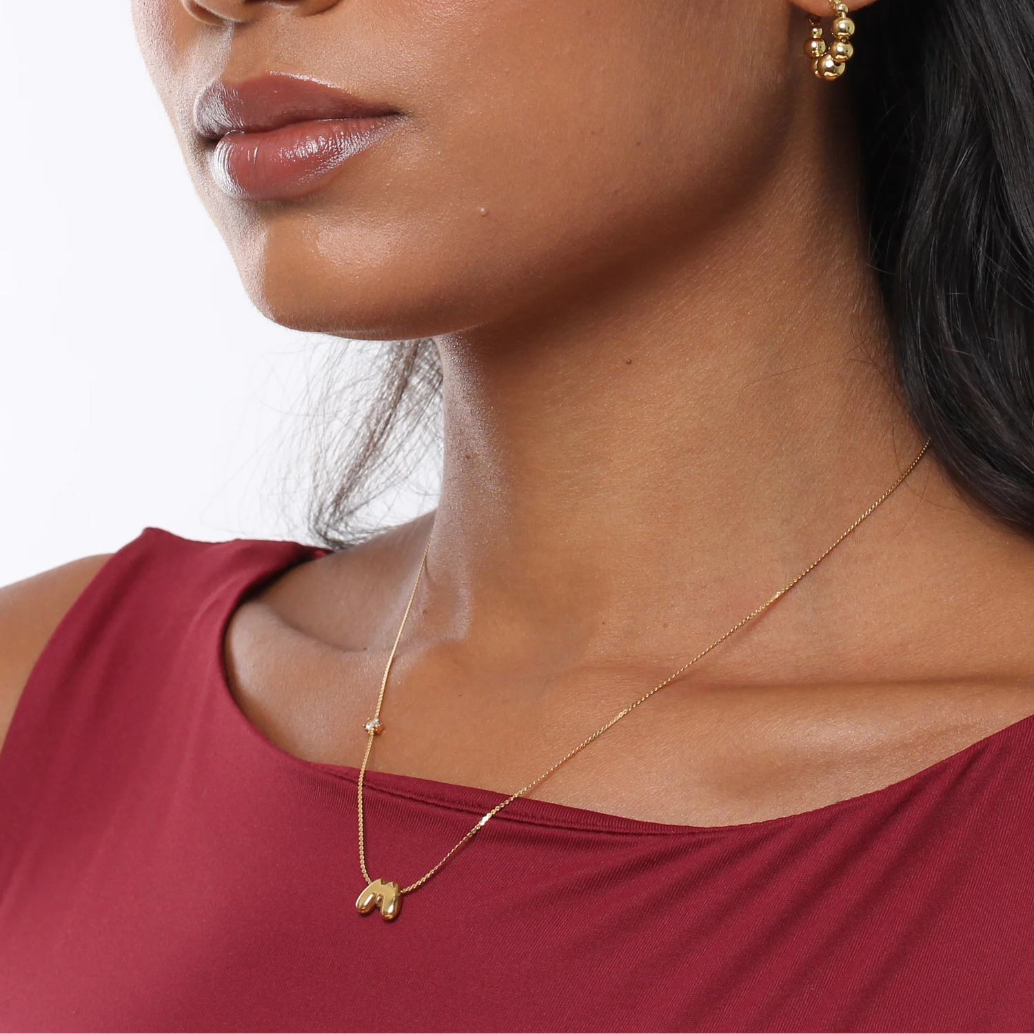 Colar Initialz Bubble - Banho em Ouro 18K