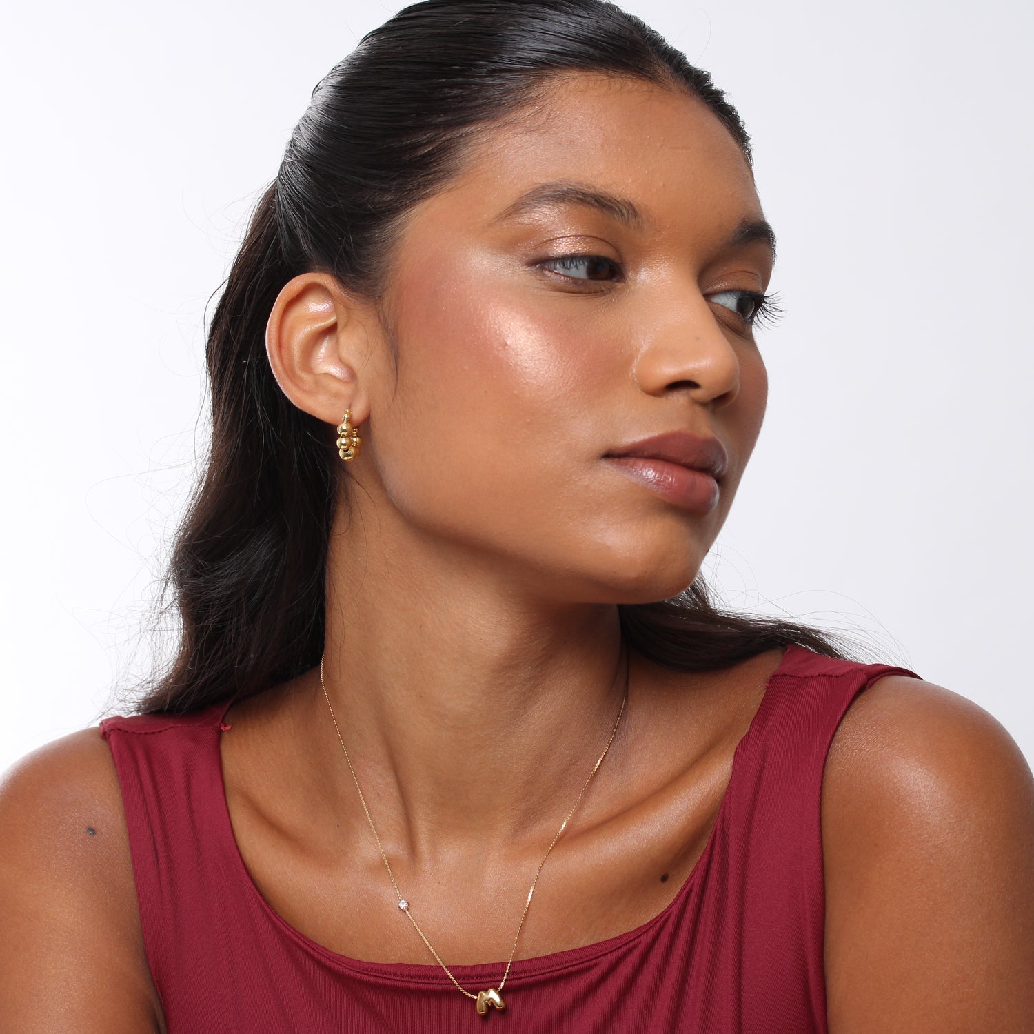 Colar Initialz Bubble - Banho em Ouro 18K