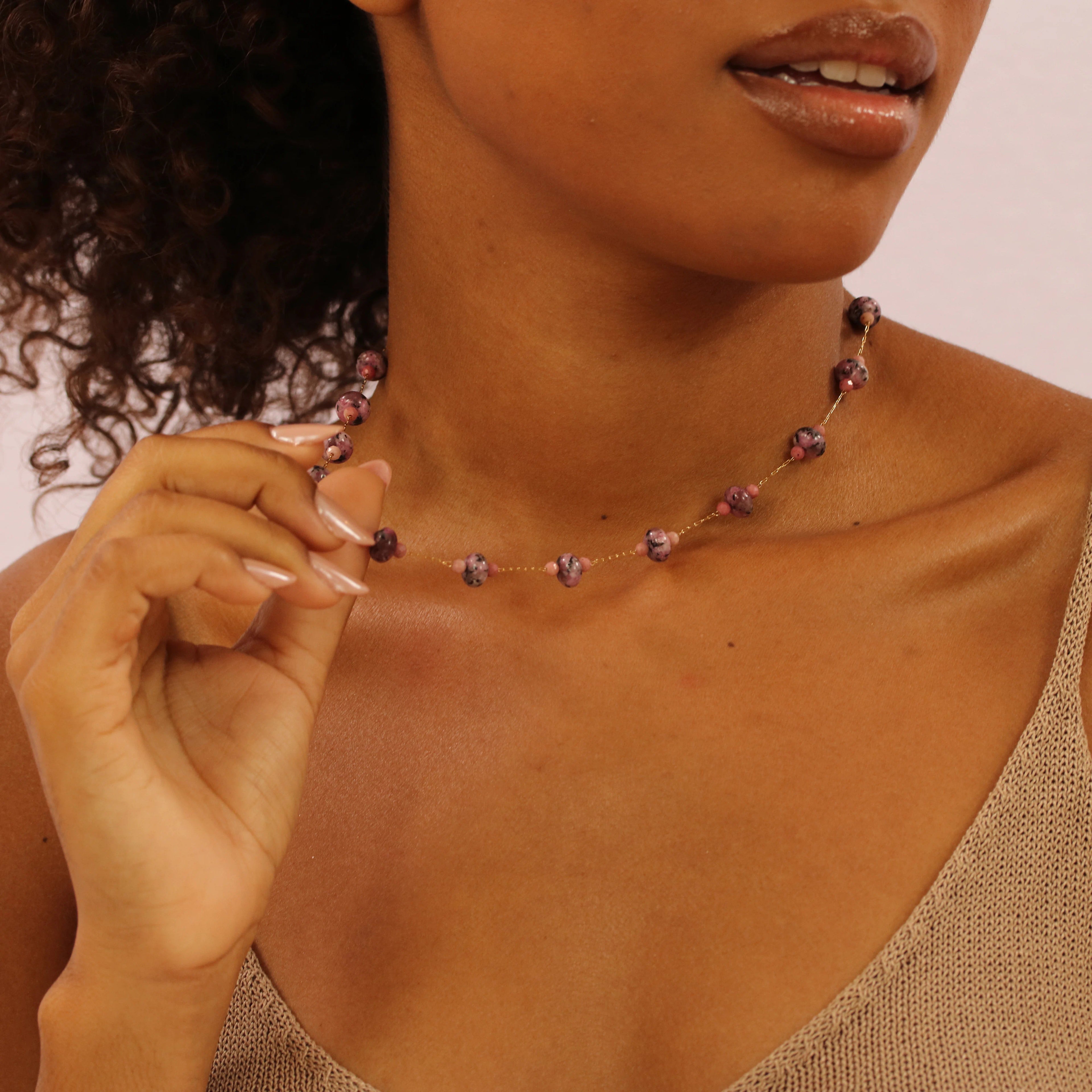 Colar Mauve - Banho em Ouro 18K