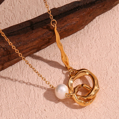 Colar Pearl Drop - Banho em Ouro 18K