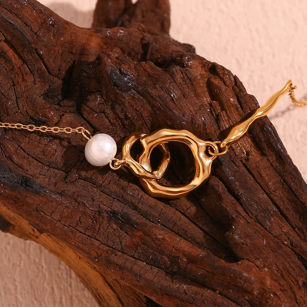 Colar Pearl Drop - Banho em Ouro 18K