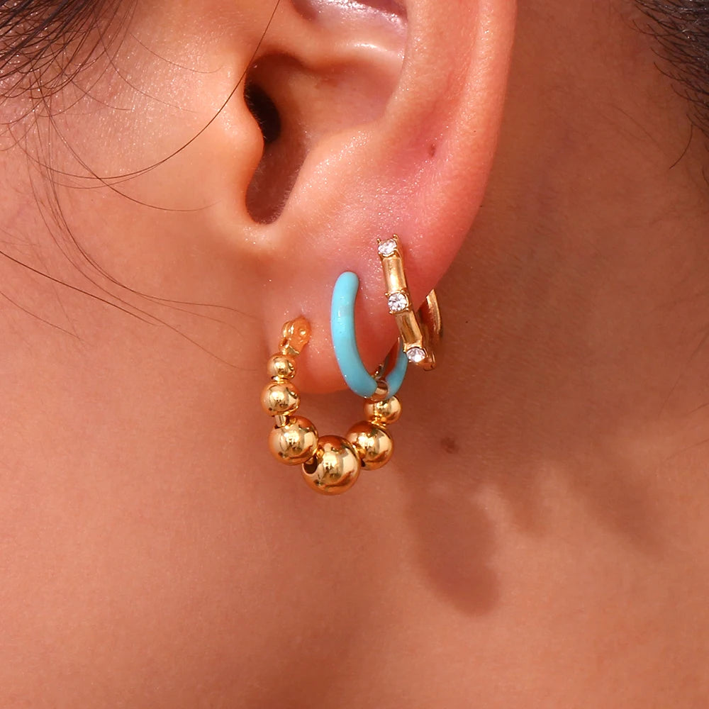 Brinco Gold Bubbles - Banho em Ouro 18K