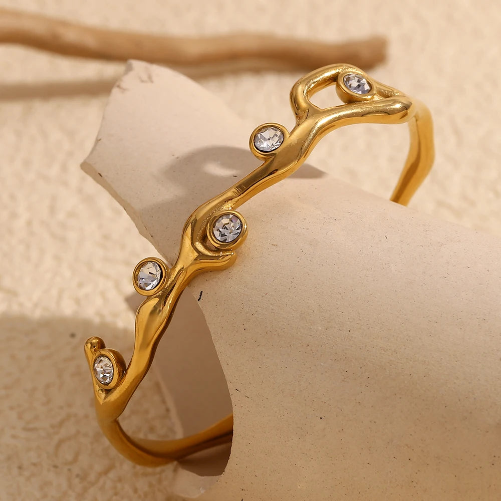 Bracelete Golden Branches - Banho em Ouro 18K