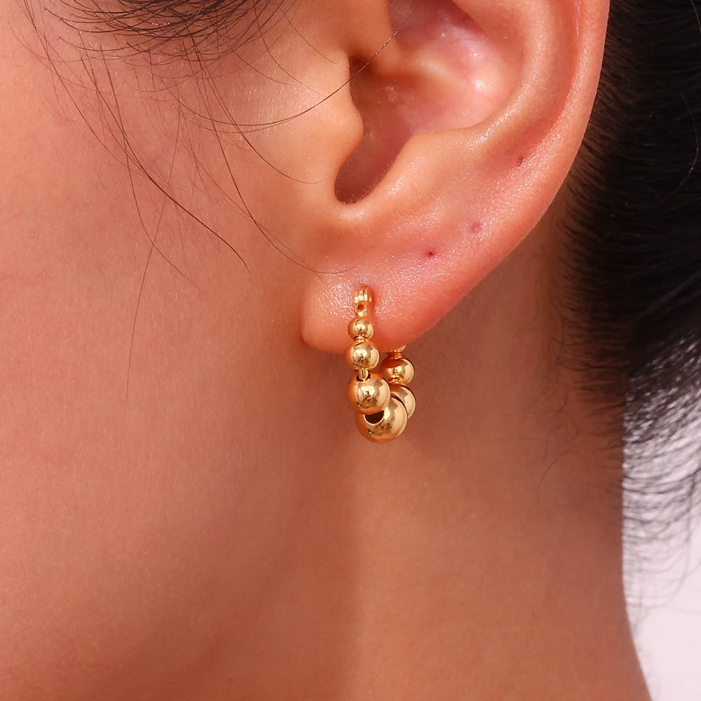 Brinco Gold Bubbles - Banho em Ouro 18K