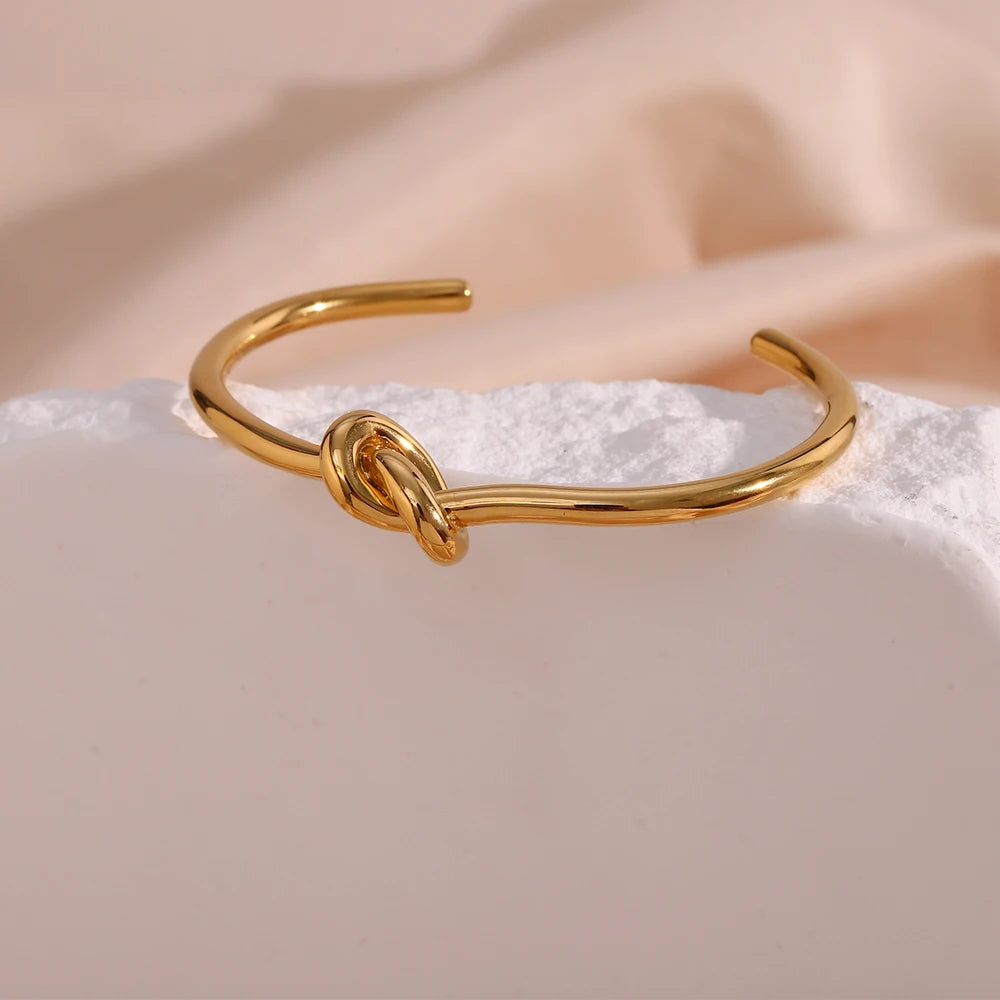 Bracelete Double Knot - Banho em Ouro 18K